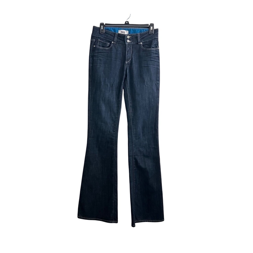 PAIGE Hidden Hills Bootcut Flare Jeans Dark Wash Double Button Size 27 NWOT